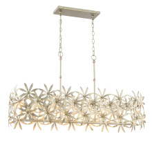  2147-735 - Flower Child - 6 Light Island in Ambry Gold Finish