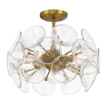  3654-695 - Winter 4 Light Semi Flush Mount