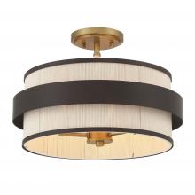  3685-886 - Harbor Wrap 16" 3-Light Semi Flush