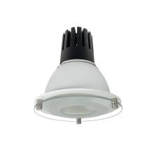  NC3-68L435NMPW - 6" Sapphire III Round Deco Glass Reflector, 3500lm, 3500K, Narrow Flood Optic, Matte Powder