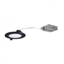  NFLAT-R4TWB - 4" FLAT Non-Metallic Can-less LED Downlight, Selectable CCT, 700lm / 10W, Black finish