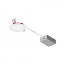  NFRC-R4W1TWMPW - 4" Fire Rated Can-less Flat LED Downlight, Selectable CCT, 1200lm / 12W, Matte Powder White