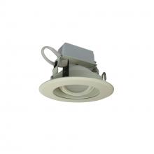  NLCBC-46935XWWLE4EM - 4" Cobalt Adjustable LED Retrofit, 1000lm / 12W, 3500K, White Reflector / White Flange,