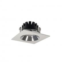  NRM3-43L130SCW - 4" Marquise III Square Open Reflector, 900lm, 3000K, Spot Optic, Clear Reflector/White Flange