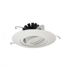  NRM3-64L235FWW - 6" Marquise III Adjustable Surface Gimbal, 1500lm, 3500K, Flood Optic, White Reflector &