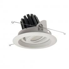  NRM3-69L435NWW - 6" Marquise III Adjustable Regressed Gimbal Reflector, 2500lm, 3500K, Narrow Flood Optic, White
