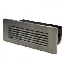  NSW-841/SCBN - Brick Die-Cast LED Step Light w/ Horizontal Louver Face Plate, Selectable CCT, Brushed Nickel Finish