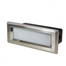  NSW-842/SCBN - Brick Die-Cast LED Step Light w/ Frosted Lens Face Plate, Selectable CCT, Brushed Nickel Finish