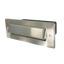  NSW-843/SCBN - Brick Die-Cast LED Step Light w/ Horizontal Shroud Face Plate, Selectable CCT, Brushed Nickel Finish