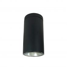  NYLS3-6S1L440FC12DBB - 6" Sapphire III Surface Mount Black Cylinder, Diffused Clear Reflector/Black Flange, 120-277;