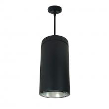  NYLS3-6P1L530NP01DBB - 6" Sapphire III Pendant Mount Black Cylinder, Diffused Clear Reflector/Black Flange, 120V; Phase