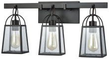  46272/3 - Matte Black Three Light Cage Vanity