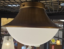  89125/1 - Aged Brass Semi Flush