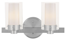  1542-91 - 2 Light Brushed Nickel Bath Light