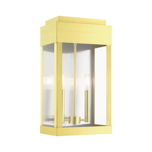  21238-12 - 2 Lt Satin Brass  Outdoor Wall Lantern