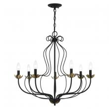  42907-04 - 7 Light Black Chandelier