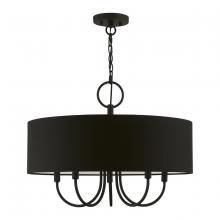  43445-04 - 5 Light Black Pendant Chandelier