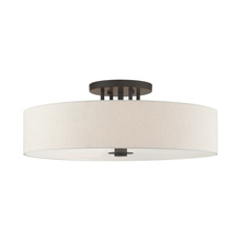  45848-92 - 6 Lt English Bronze  Semi Flush