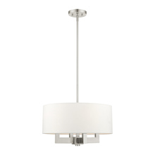  48784-91 - 4 Lt Brushed Nickel Chandelier