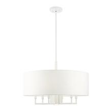  49376-03 - 7 Lt White Pendant Chandelier