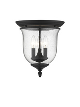  5024-04 - 3 Light Black Ceiling Mount