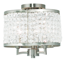  50573-91 - 3 Light Brushed Nickel Ceiling Mount