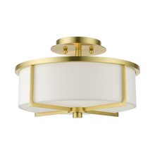  51073-12 - 2 Lt Satin Brass Semi Flush