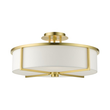  51075-12 - 4 Lt Satin Brass Semi Flush