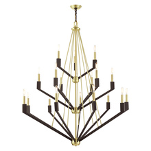  51169-12 - 18 Lt Satin Brass Foyer Chandelier
