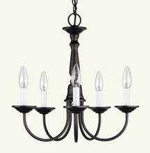  6030-07 - 5 Light Bronze Chandelier