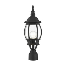  7522-14 - 1 Lt Textured Black Outdoor Post Top Lantern