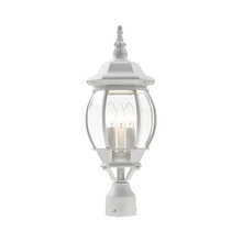  7526-13 - 3 Lt Textured White Outdoor Post Top Lantern