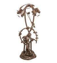  10248 - 17" High Pond Lily 2 Light Trellis Girl Table Base