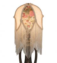  11644 - 7"W Fabric & Fringe Tulip Shade