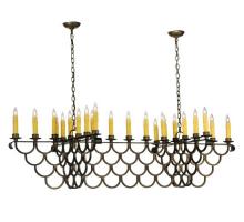  116731 - 71"L Picadilly 23 LT Oblong Chandelier