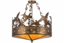  160003 - 24"W Ducks in Flight Semi-Flushmount