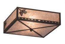  171415 - 18" Square Balsam Pine Flushmount