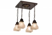  171551 - 16"Sq Bungalow 4 LT Flushmount