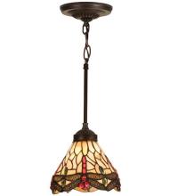  17527 - 7"W Tiffany Hanginghead Dragonfly Mini Pendant