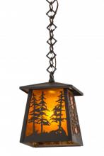  177127 - 7" Square Tall Pines Pendant