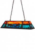  185974 - 48" Long Battling Bucks Oblong Pendant