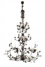  189564 - 72" Wide Oak Leaf 25 Light Chandelier