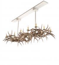  210039 - 84" Long Antlers Elk 8 Light Oblong Chandelier