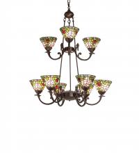  241038 - 32" Wide Tiffany Roman 9 Light Chandelier