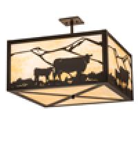 241426 - 24" Square Calf & Cow Flushmount