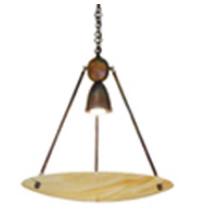  66750 - 25.5" Wide Revival Beige Iridescent Deco Ball Inverted Pendant