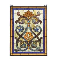  77999 - 20"W X 27"H Mandolin Stained Glass Window