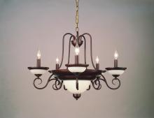  H-1996-D-77-OPAL - 6-LIGHT CHANDELIER
