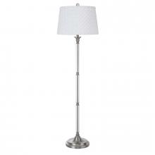  BO-2998FL - 150W 3 Way Ruston Crystal/Metal Floor Lamp with Pleated Hardback Shade