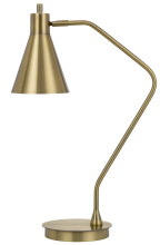  BO-3177TB-AB - Type A led bulb 12W max. Capstone task metal table lamp with swivel shade